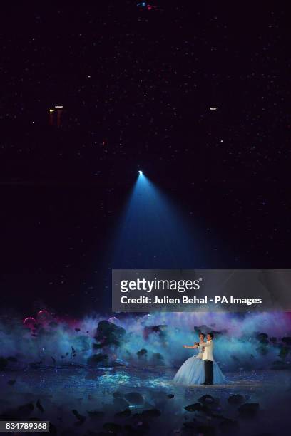 Performers during the Beijing Paralympic Games 2008 Opening Ceremony at the National Stadium, Beijing, China.
