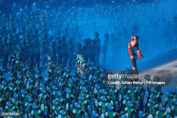 Performer during the Beijing Paralympic Games 2008 Opening Ceremony at the National Stadium, Beijing, China.