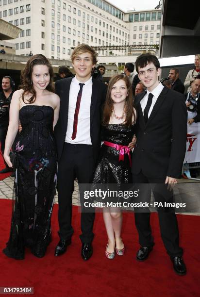 Anna Popplewell, William Moseley, Georgie Henley and Skandar Keynes arrive at the National Movie Awards 2008, at the Royal Festival Hall on the South...