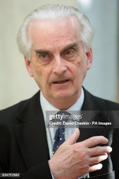 Professor Hugh Pennington at the Scottish Parliament, in Edinburgh, to take part in the debate on a call for a public inquiry into the outbreak of...