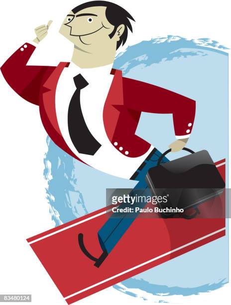 Man In Suit Walking With Briefcase Cartoon High Res Illustrations - Getty  Images