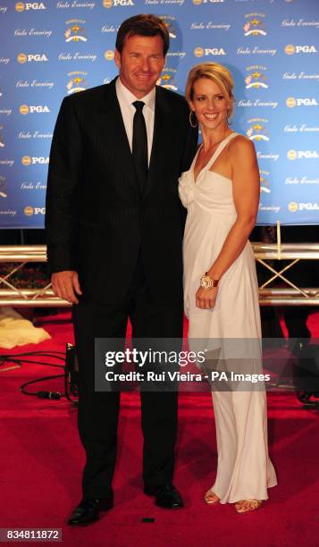 Ryder Cup captain Nick Faldo and his former wife Valerie Bercher arrive for the Ryder Cup Gala at The Kentucky Centre, Louisville, USA.