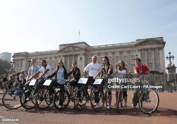 Olympic cyclists Ed Clancy, Shanaze Reade and Victoria Pendleton, Hollyoakes actor Roxanne McKee, Olympic cyclist James Staff, Gladiator star Jenny...