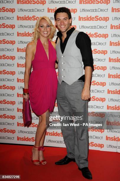 Camilla Dallerup and Kevin Sacre arrive for the 2008 Inside Soap Awards at Gilgemesh, The Stables, Chalk Farm Road, Camden, NW1.