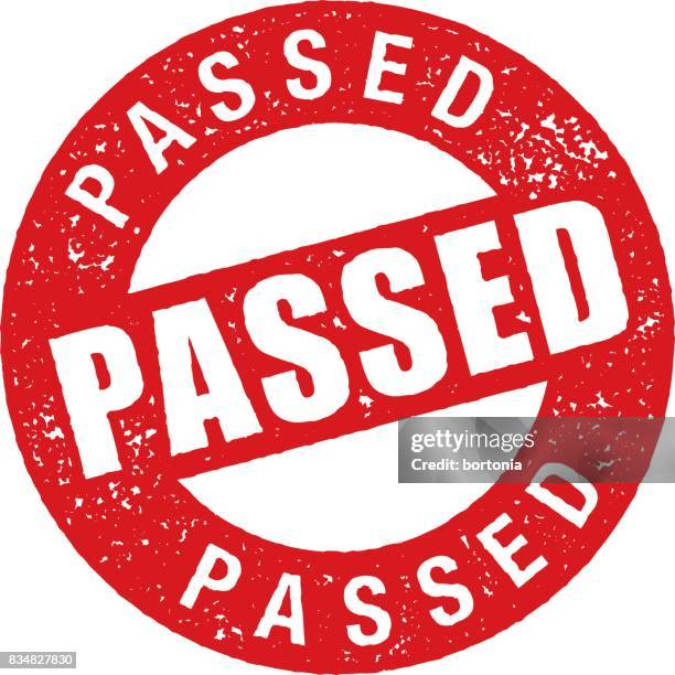 red rubber stamp icon on transparent background - pass stamp stock illustrations