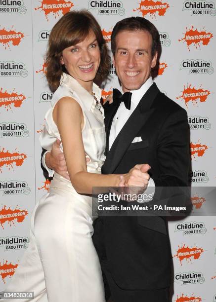 Fiona Bruce and Anton du Beke arrive for the Strictly Childline Ball, held at the Park Lane Hotel, London.
