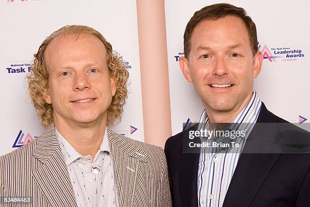 Honorees Bruce Cohen and Dan Jinks, the producers behind MILK, arrive at the National Gay and Lesbian Task Force Los Angeles Leadership Awards held...