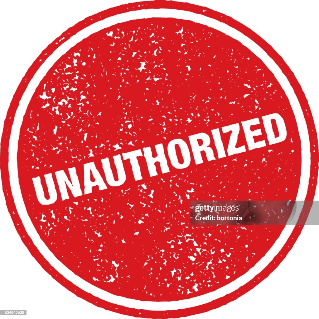 Red Rubber Stamp Icon on Transparent Background