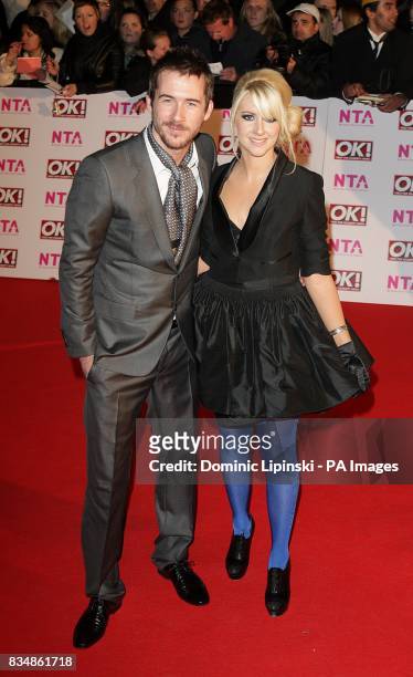 Barry Sloane and Katy O'Grady arrive for the 2008 National Television Awards at the Royal Albert Hall, Kensington Gore, SW7.