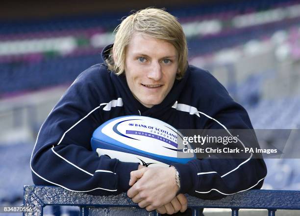 Centre Ben Cairns during the Scottish International Rugby team selection press conference at Murrayfield, Edinburgh.