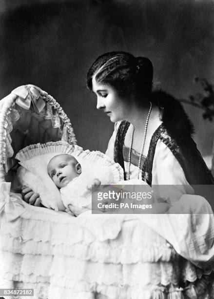 Lady Patricia Ramsay and her new baby boy, Alexander.