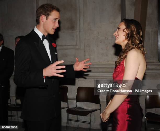 Prince William with violinist Jennifer Pike at the Lord Mayor's Appeal 2008 grand finale evening tonight.