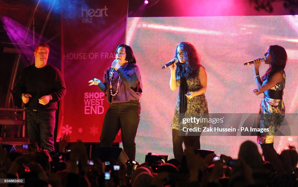Sugababes switch on Oxford Street Christmas Lights - London