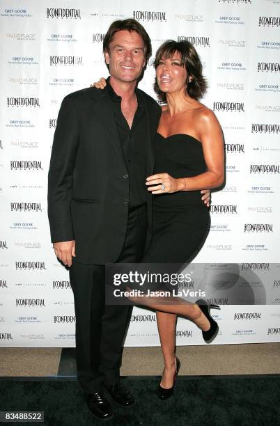 Actor Harry Hamlin and actress Lisa Rinna attend Los Angeles Confidential Magazine's "Men's Issue" launch party at Craft on October 29, 2008 in Los...