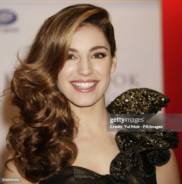 Kelly Brook during a photocall to promote her fragrance 'Vivacious', at Boots flagship store on Oxford Street in central London.