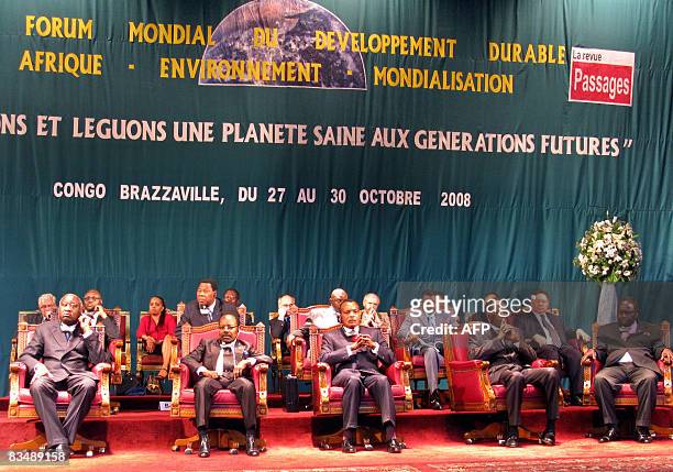 Presidents of Ivory Coast, Laurent Gbagbo, Gabon, Omar Bongo Ondimba, Congo Brazzaville, David Sassou Nguesso, Burkina Faso, Blaise Compaore, and...
