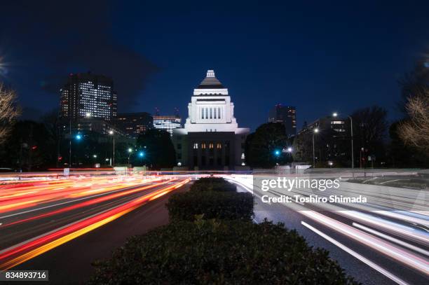 parliament house, national diet buiding in tokyo, japan - united states congress stock-fotos und bilder