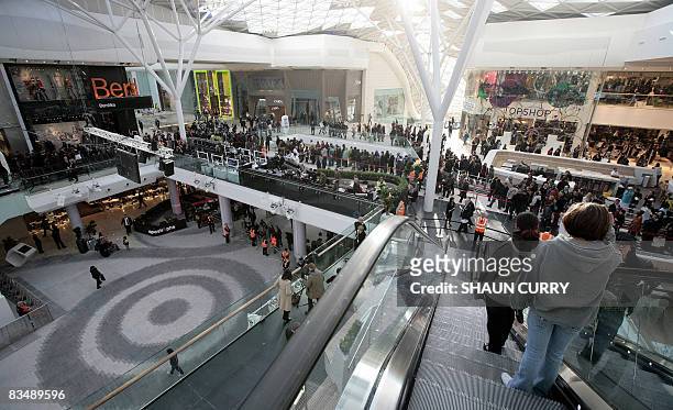 The Westfield London shopping centre is pictured on its official opening day in west London, on October 30, 2008. An enormous shopping complex --...