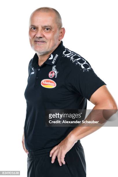 Head coach Willi Breuer of 1. FC Koeln poses during the Allianz Frauen Bundesliga Club Tour at on August 16, 2017 in Cologne, Germany.