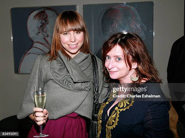 Project Runway season 5 winning designer Leanne Marshall and actress Rachel Dratch attend The Cinema Society and Mulberry screening of "Synecdoche,...