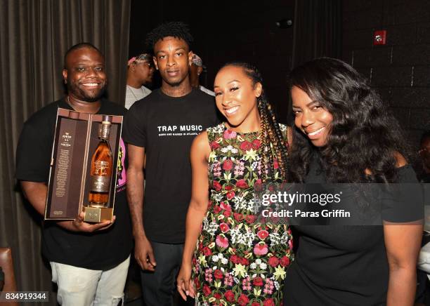 Associate Director Jason Riddick, 21 Savage, Rachel Jackson at ASCAP x Avion Tequila presents The Dinner for 21 Savage at KR Steakhouse on August 17,...