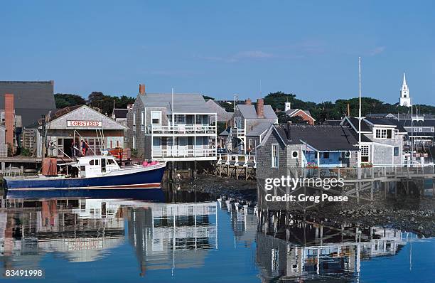 nantucket harbor  - nantucket stockfoto's en -beelden