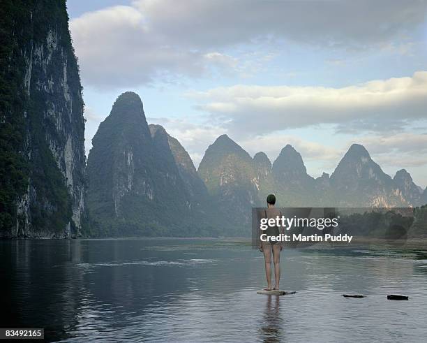 woman wearing swimming costume - guilin stock pictures, royalty-free photos & images