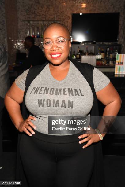 Designer Kenya Freeman at "Project Runway" Season 16 Watch Party at The League Tavern on August 17, 2017 in Atlanta, Georgia.