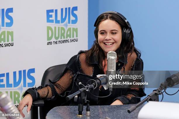 Singer/songwriter Bea Miller is interviewed during her visit to the visits "The Elvis Duran Z100 Morning Show" at Z100 Studio on August 18, 2017 in...