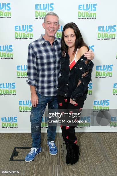 Radio personality Elvis Duran and Singer/songwriter Bea Miller pose for a photo during her visit to the visits "The Elvis Duran Z100 Morning Show" at...