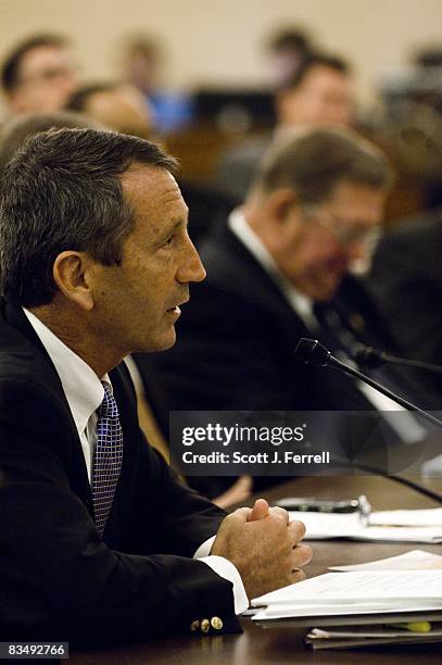 Oct. 29: South Carolina Gov. Mark Sanford during the House Ways and Means hearing on potential economic stimulus legislation.