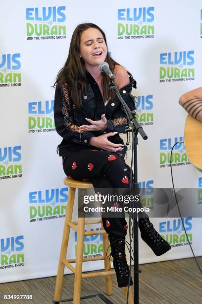 Singer/songwriter Bea Miller performs during her visit to the visits "The Elvis Duran Z100 Morning Show" at Z100 Studio on August 18, 2017 in New...