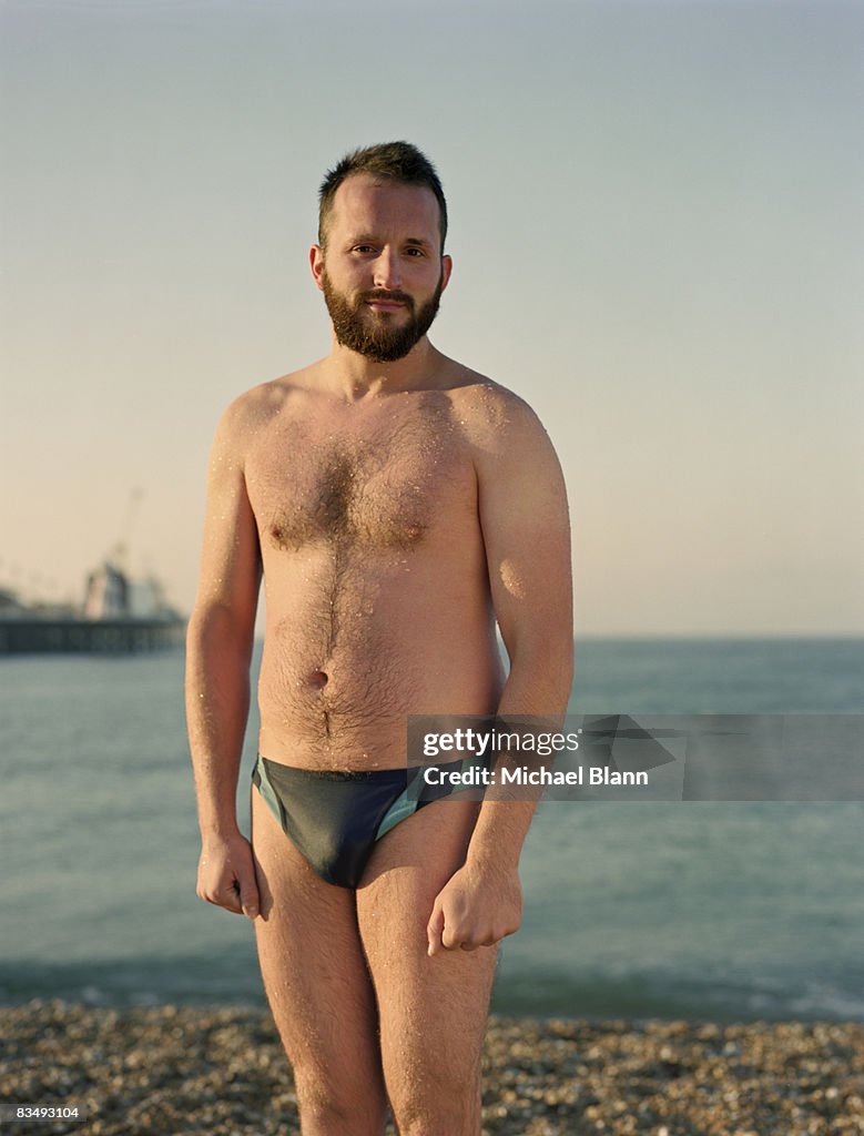 Portait of swimmer to camera