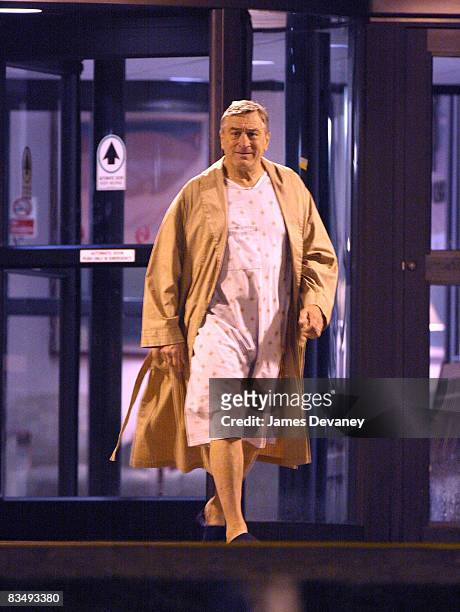 Actor Robert De Niro filming on location for "Everybody's Fine" at Stamford Hospital on May 31, 2008 in Stamford, Connecticut.
