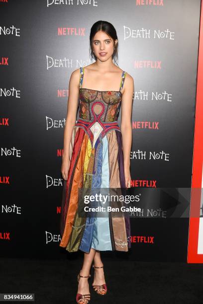 Actress Margaret Qualley attends the "Death Note" New York premiere at AMC Loews Lincoln Square 13 theater on August 17, 2017 in New York City.