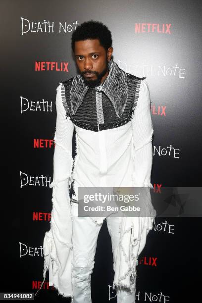 Actor LaKeith Stanfield attends the "Death Note" New York premiere at AMC Loews Lincoln Square 13 theater on August 17, 2017 in New York City.