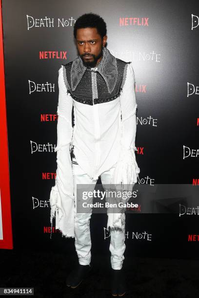 Actor LaKeith Stanfield attends the "Death Note" New York premiere at AMC Loews Lincoln Square 13 theater on August 17, 2017 in New York City.