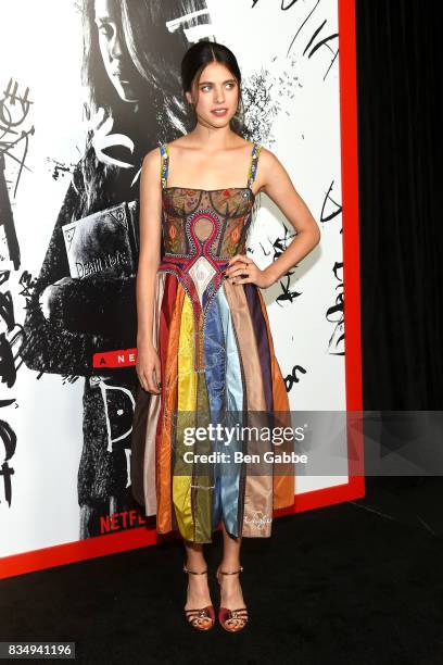 Actress Margaret Qualley attends the "Death Note" New York premiere at AMC Loews Lincoln Square 13 theater on August 17, 2017 in New York City.