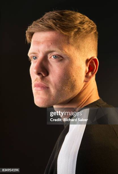 Footballer Alfie Mawson is photographed for the Guardian on June 6, 2017 in Reading, England.