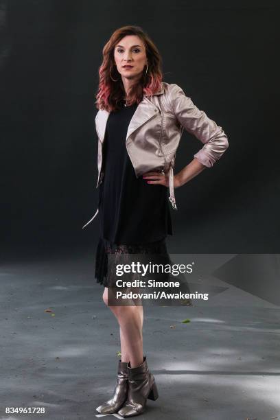 Juno Dawson attends a photocall during the Edinburgh International Book Festival on August 18, 2017 in Edinburgh, Scotland.