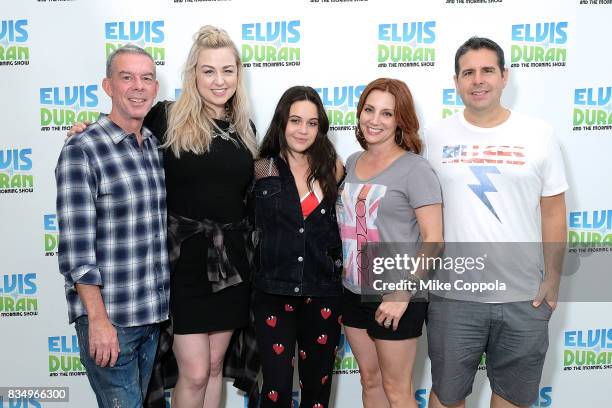 Elvis Duran, Bethany Watson, Singer/songwriter Bea Miller, Danielle Monaro and Skeery Jones pose for a photo during her visit to the visits "The...