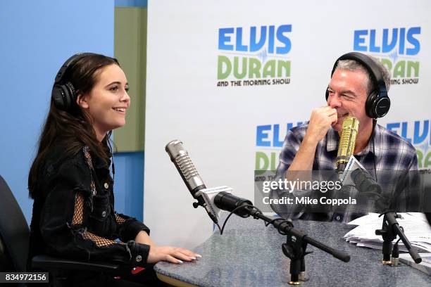 Singer/songwriter Bea Miller is interviewed by Radio personality Elvis Duran during her visit to the "The Elvis Duran Z100 Morning Show" at Z100...