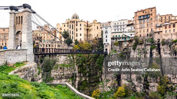 city of constantine - algeria city stock-fotos und bilder