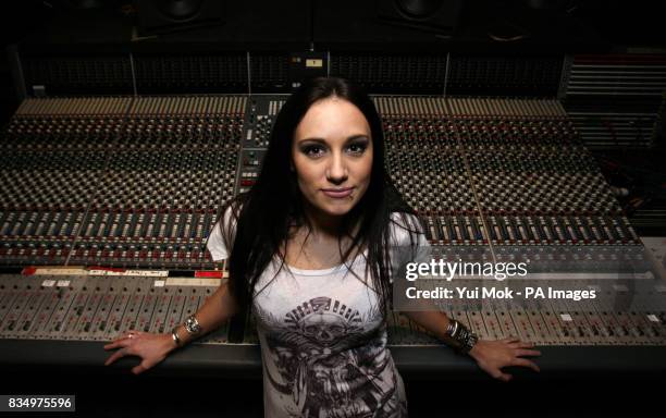 Singer Lauren Harris, daughter of Iron Maiden's Steve Harris, at her home in Harlow, Essex.