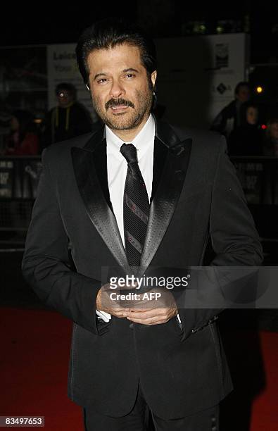 Indian actor and producer Anil Kapoor arrives for the premiere of the film 'Slumdog Millionaire' in London's Leicester Square, on October 30 during...