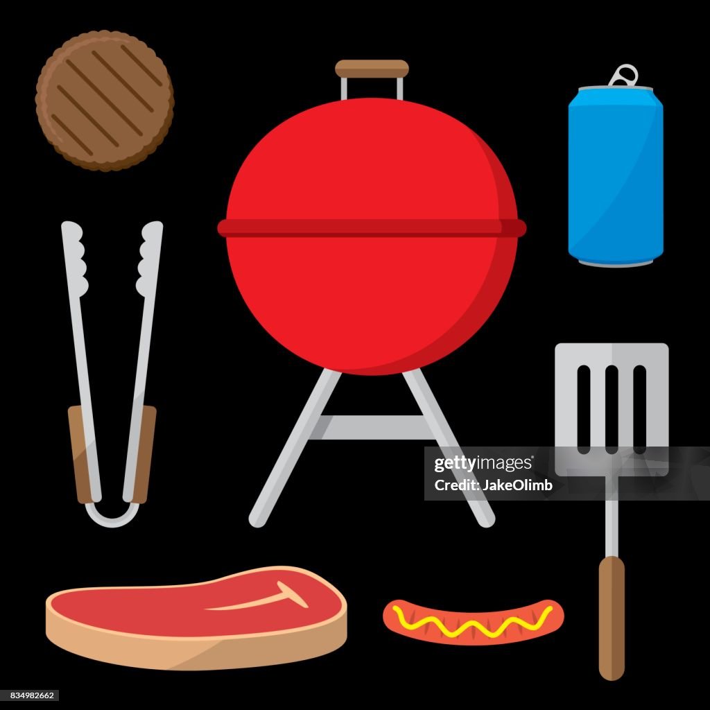 Grilling Items Flat Set