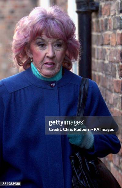 Sandra Price, from Hingham, Kings Lynn, arrives at Kings Lynn Magistrates Court where she is charged with harassing Actor Martin Shaw, 63.