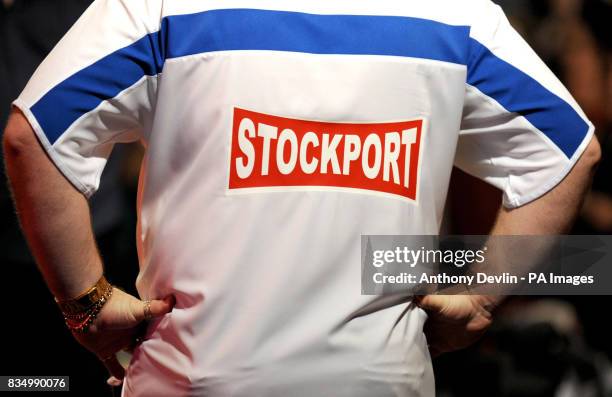 Tony O'Shea during the World Darts Championship at Frimley Green, Surrey.