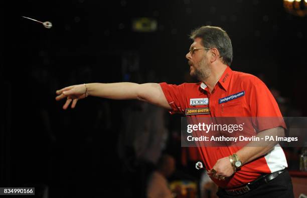 Martin Adams during the World Darts Championship at Frimley Green, Surrey.