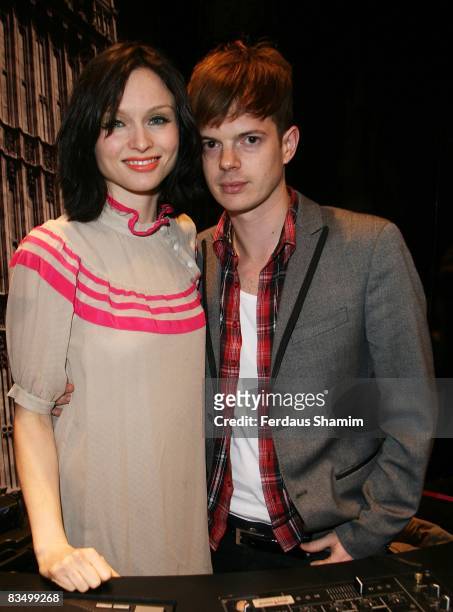 Sophie Ellis Bextor and her husband Richard Jones attend the grand opening of House Of Fraser at Westfield London on October 30, 2008 in London,...